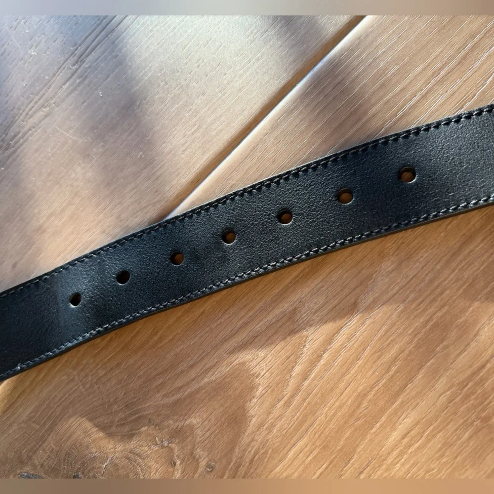 Dickies Black Leather Belt Embossed Logo SIZE 2X